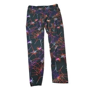 No Boundries NEW Halloween  Leggings Lg 11-13 Soft Spider Web  Purple Black
